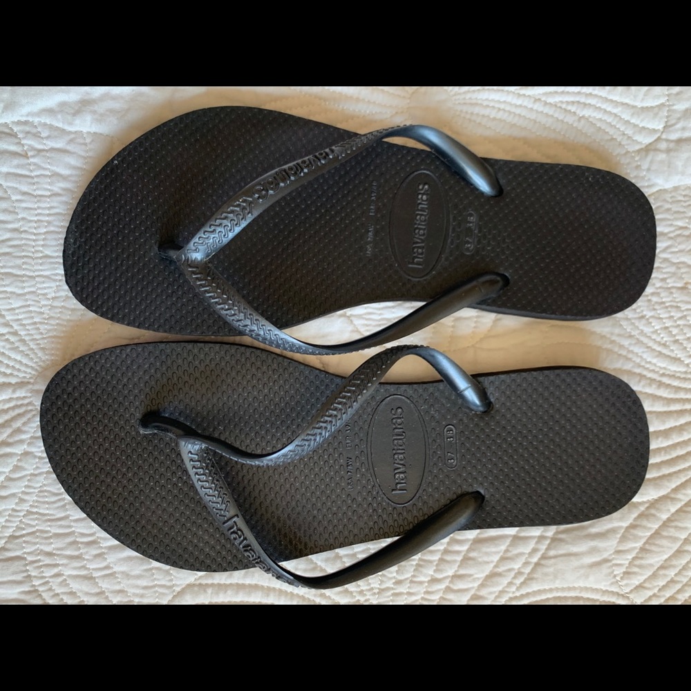 HAVAIANAS SLIM BLACK FLIP FLOP